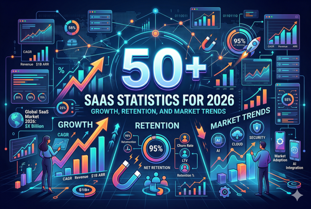 50+ SaaS Statistics for 2026 Growth, Retention, and Market Trends